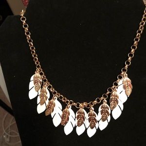 Gold feather necklace!